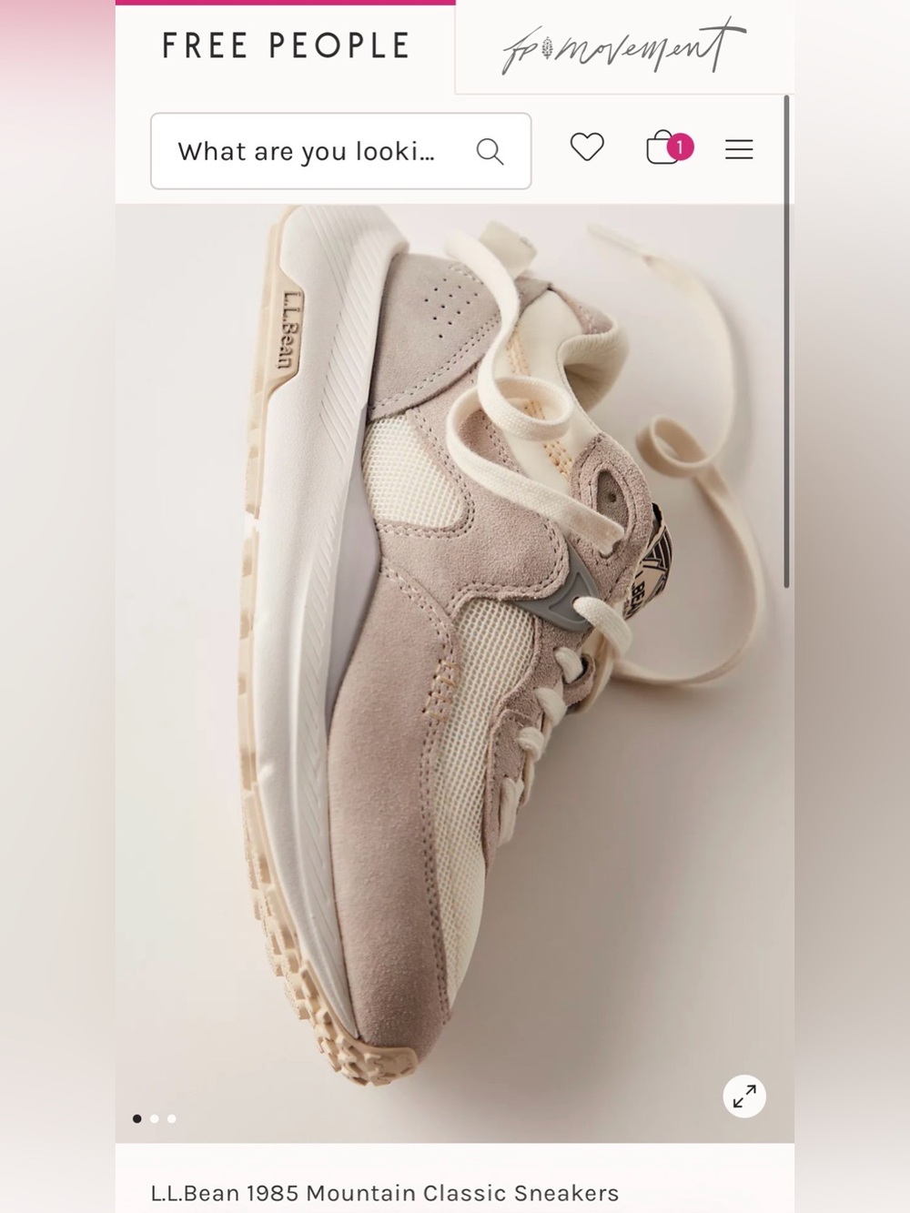 L.L. Bean Beige and Cream Suede Mesh Women's Sneaker